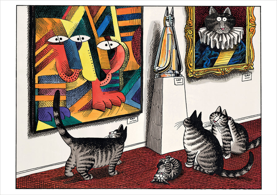 B. Kliban: Cats Viewing Modern Art Notecard – SHOP ARTS BMA