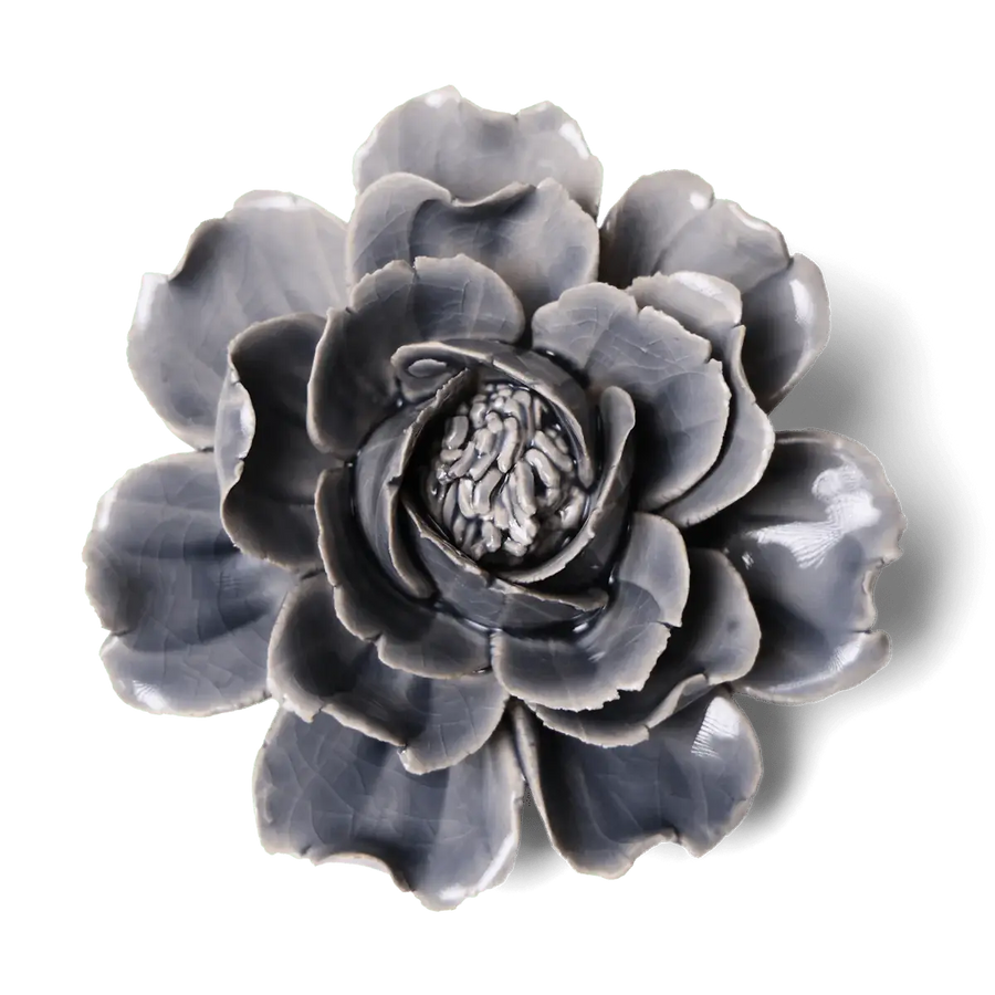 Ceramic Flower Wall Art Rose Grey 6: Rose Grey