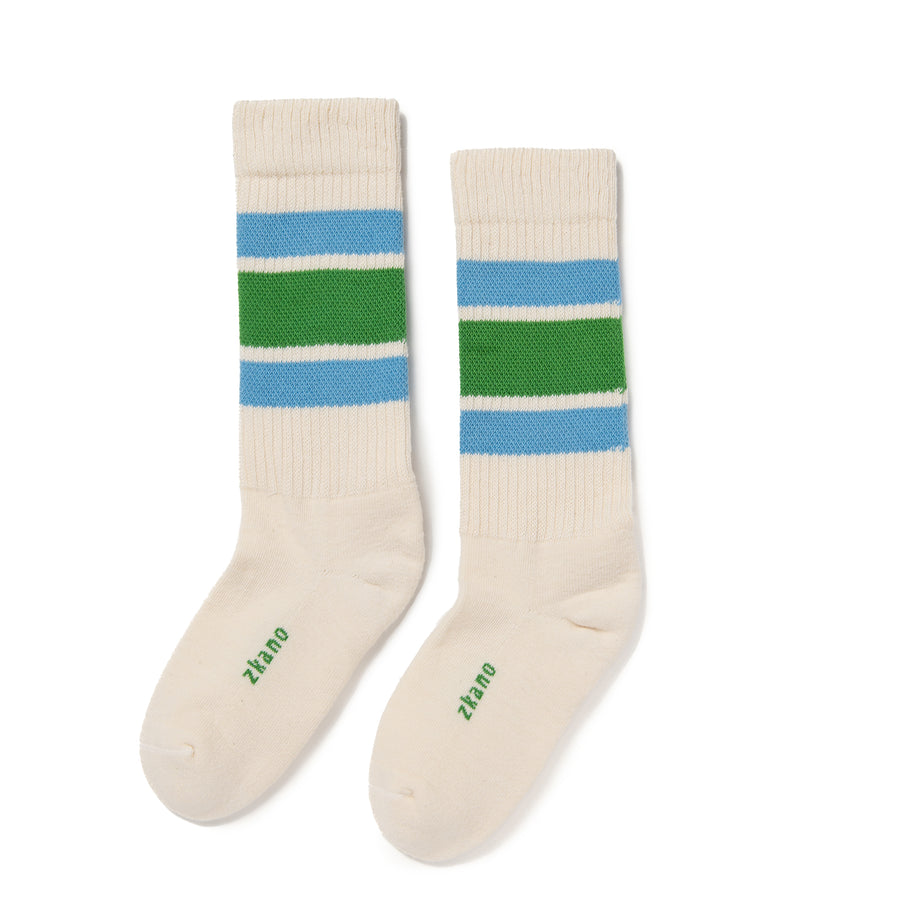 Zkano Women's 1991 Retro Stripe Cushioned Crew Kelly Green