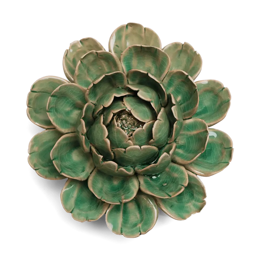 Ceramic Flower Wall Art Artichoke: Mofo Flower Mint
