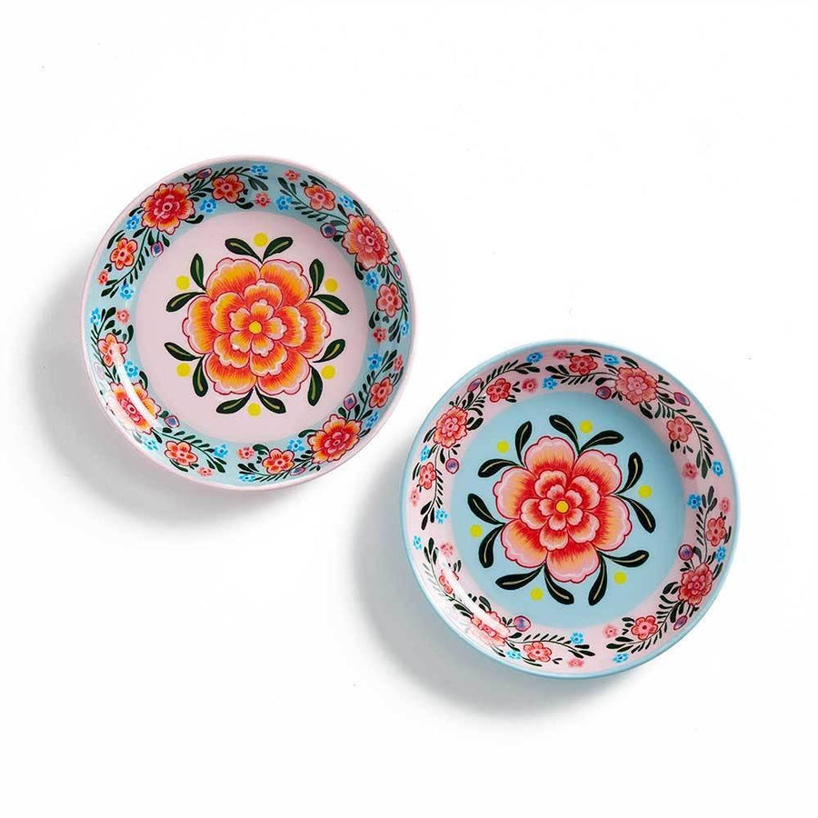 Pastel Kashmiri Appetizer Plates - Set of 2