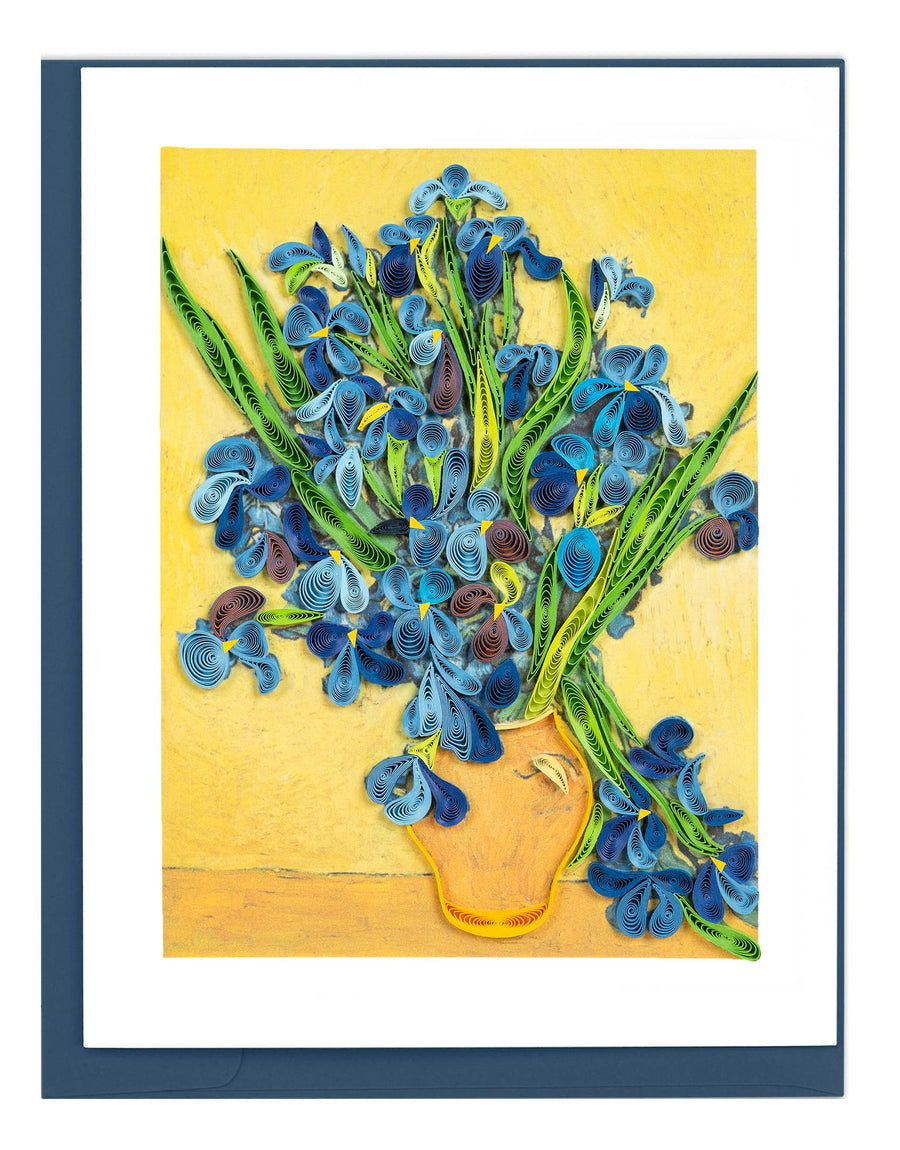 Quilled Artist Series - Irises, Van Gogh Greeting Card