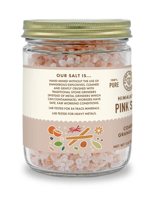 Himalayan Pink Culinary Crystal Salt - Coarse 19 oz
