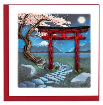 Quilled Torii Gate Greeting Card