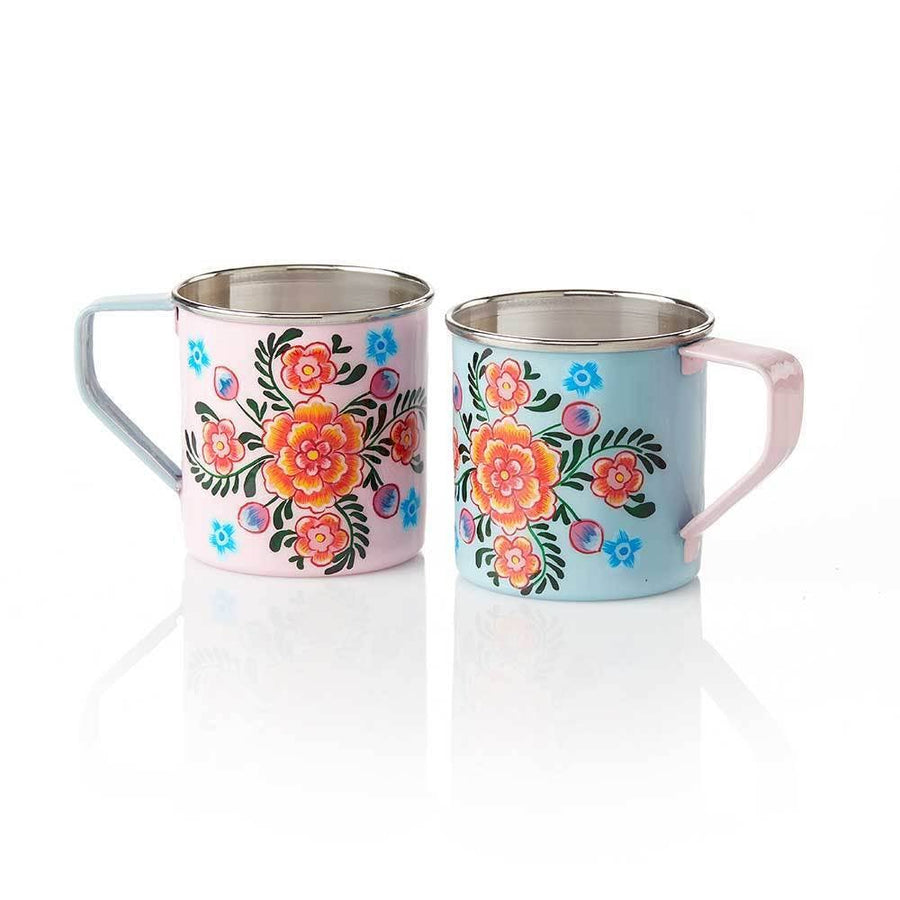 Pastel Kashmiri Mugs - Set of 2