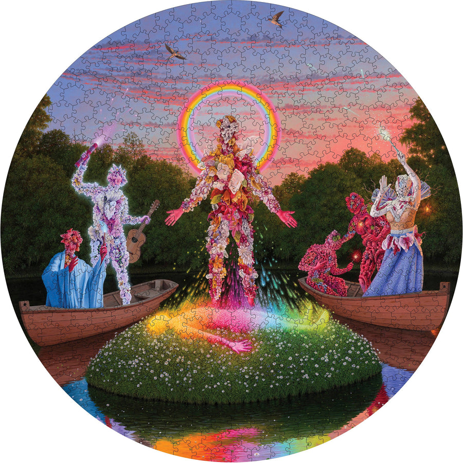 Adrian Cox: The Birth of Spirit Gardener 500-Piece Circular Jigsaw Puzzle