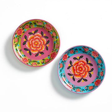 Bright Kashmiri  Appetizer Plates - Set of 2