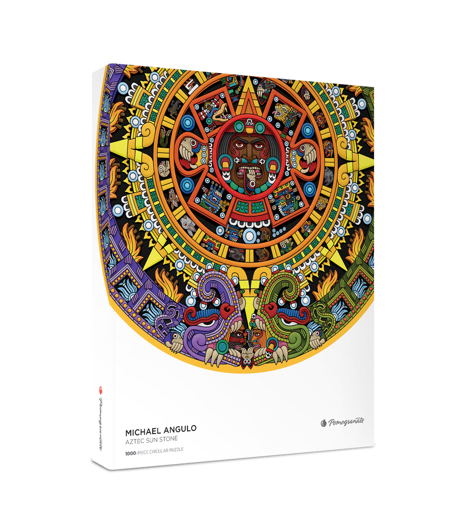 Michael Angulo: Aztec Sun Stone 1000-Piece Circular Puzzle