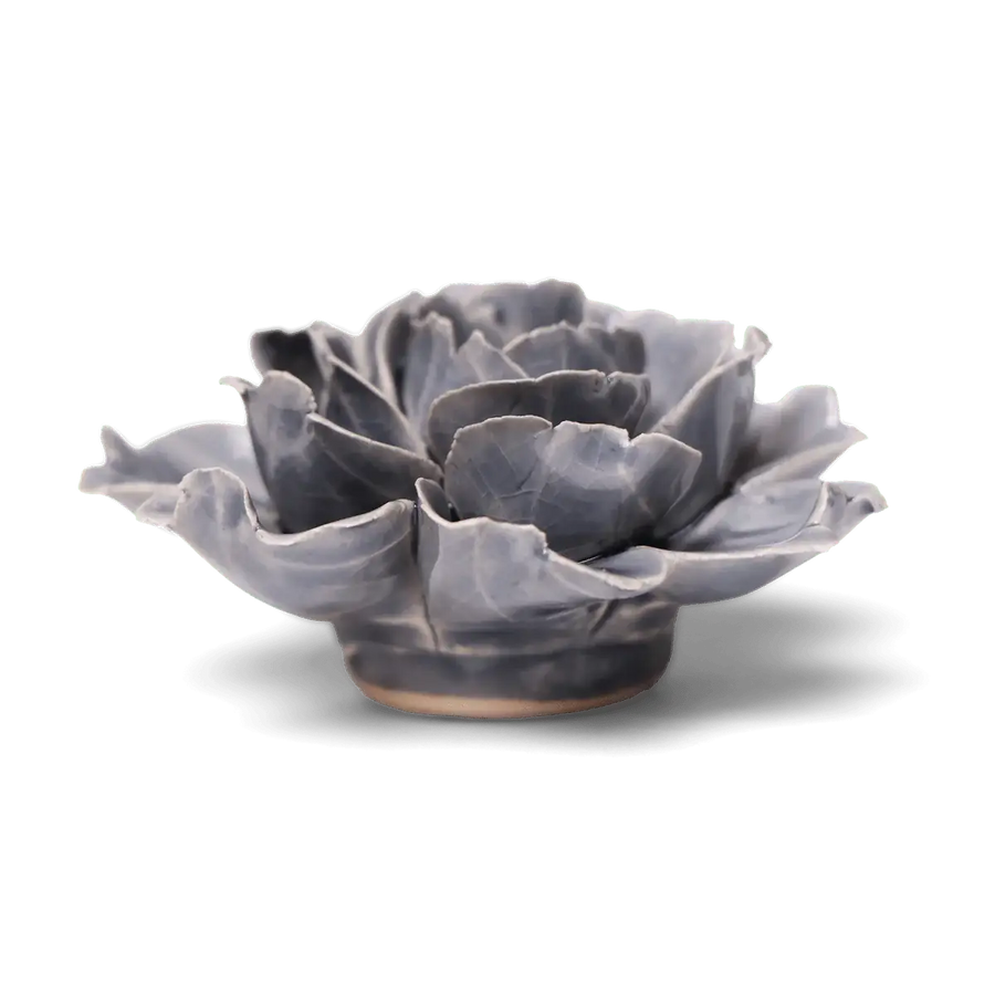Ceramic Flower Wall Art Rose Grey 6: Rose Grey