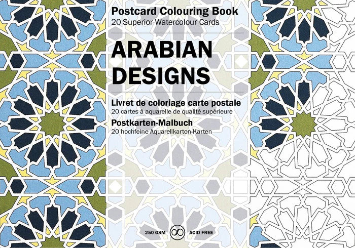 Postcard Coloring Book Arabian Designs