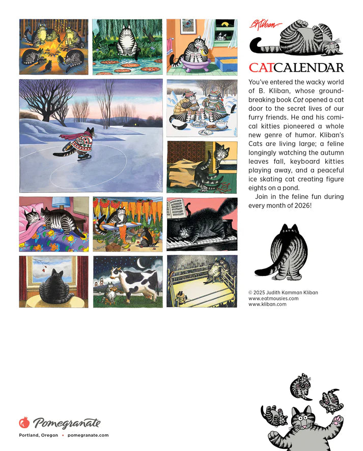 B. Kliban: CatCalendar 2026 Mini Wall Calendar