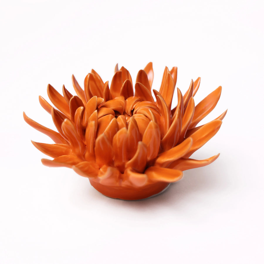 Ceramic Flower Wall Art Collection 11 Mum Orange