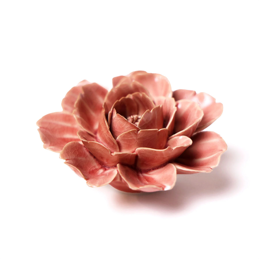 Ceramic Flower Wall Art Collection 12 Rose Pink