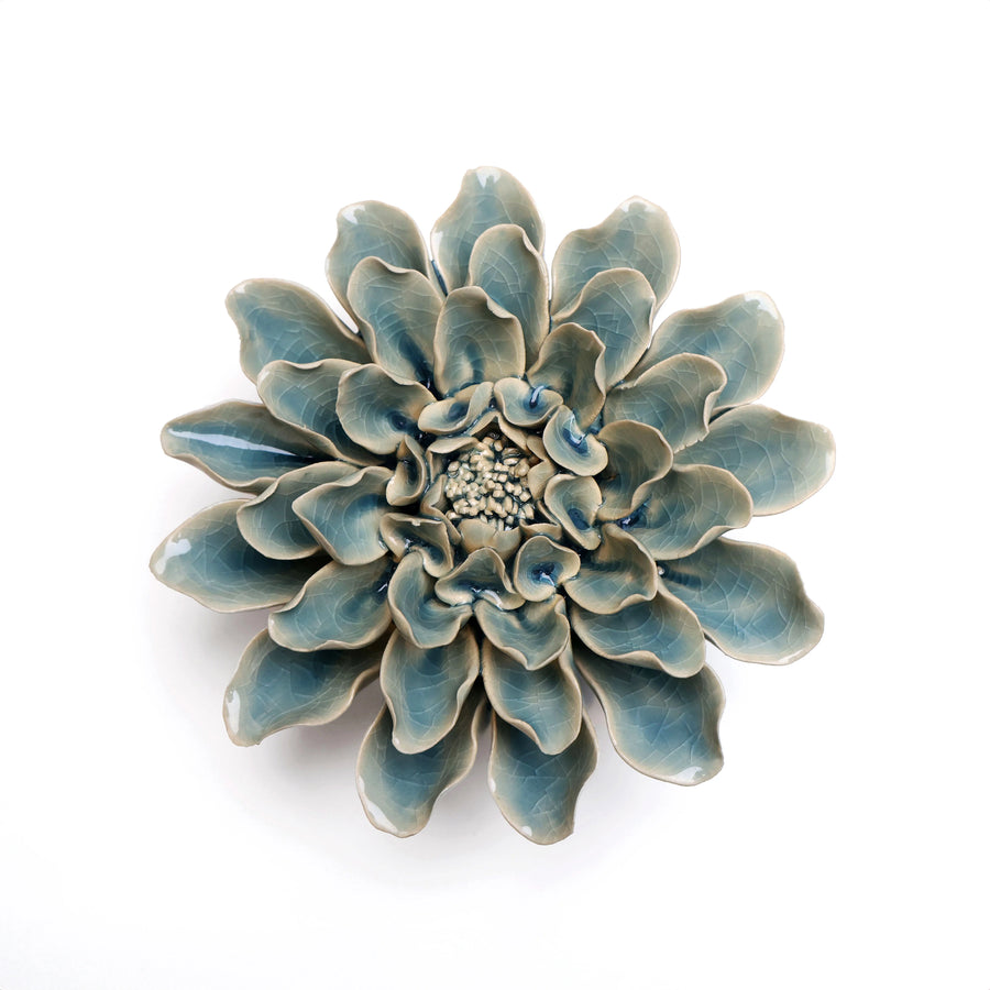 Ceramic Flower Wall Art Collection 13 Teal Flower