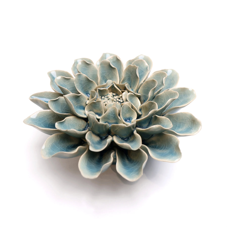 Ceramic Flower Wall Art Collection 13 Teal Flower