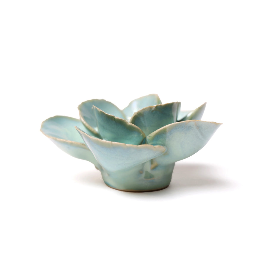 Ceramic Flower Wall Art Collection 13 Teal Lotus