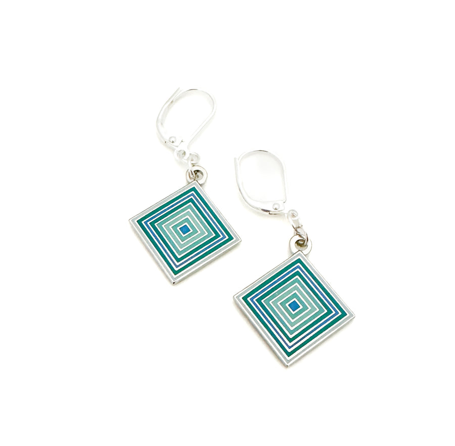 Matrix Earrings Aqua