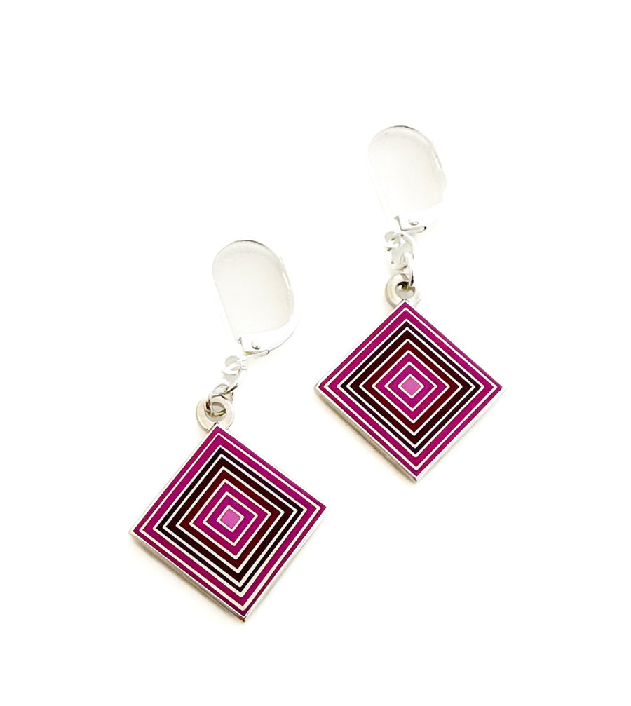 Matrix Earrings Magenta