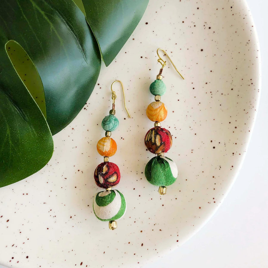 Graduated Kantha Earrings