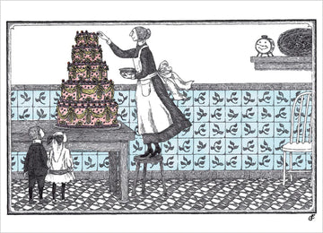 Edward Gorey Birthday Cake Card