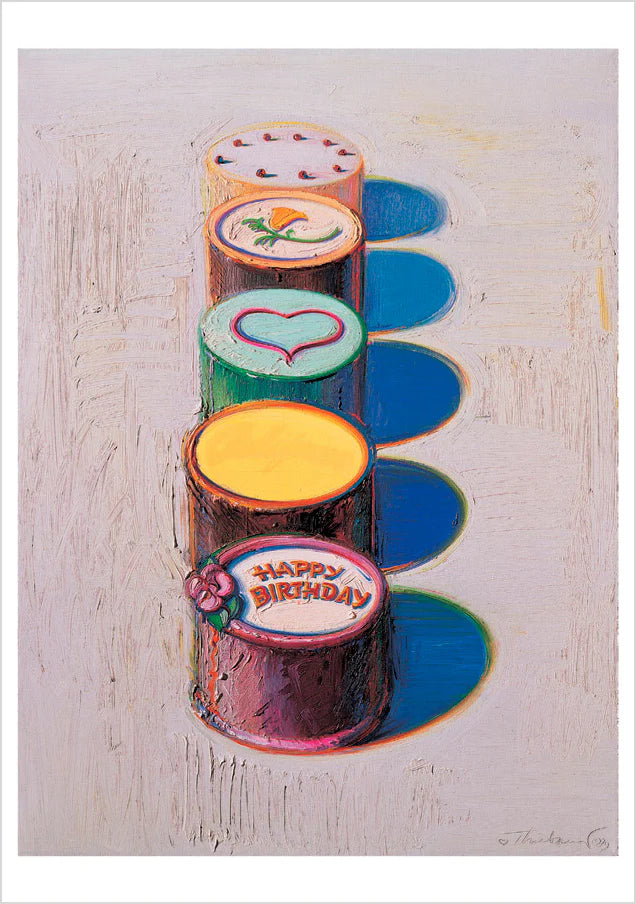 Wayne Thiebaud California Cakes Birthday Card