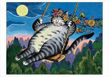 B. Kliban Cat in a Swing Birthday Card