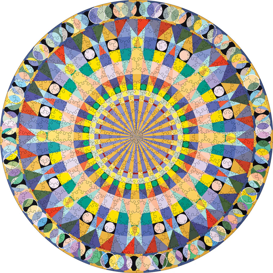 Susan Barnett: Mandala IV 500-Piece Circular Jigsaw Puzzle