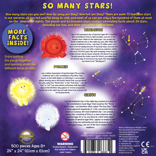 So Many Stars! 500 Piece Educational Space Puzzle and Poster
