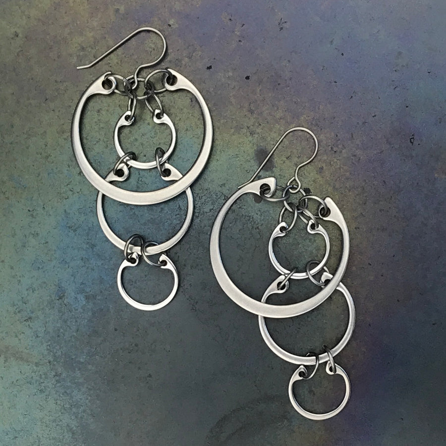 Large Cascading Circles Earrings