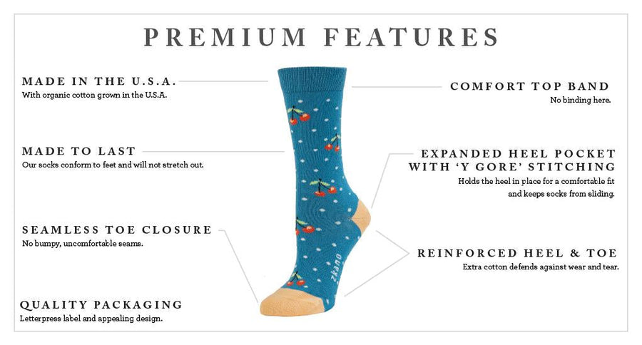 Zkano Retro Dots Men's Crew Socks Evergreen