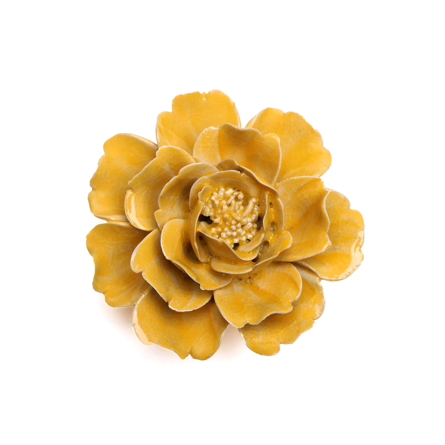 Ceramic Flower Wall Art Collection 13 Yellow Rose