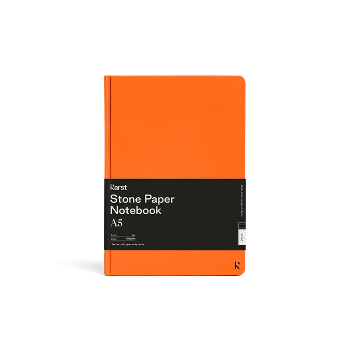 Karst A5 Hardcover Notebook Lined: Tangerine