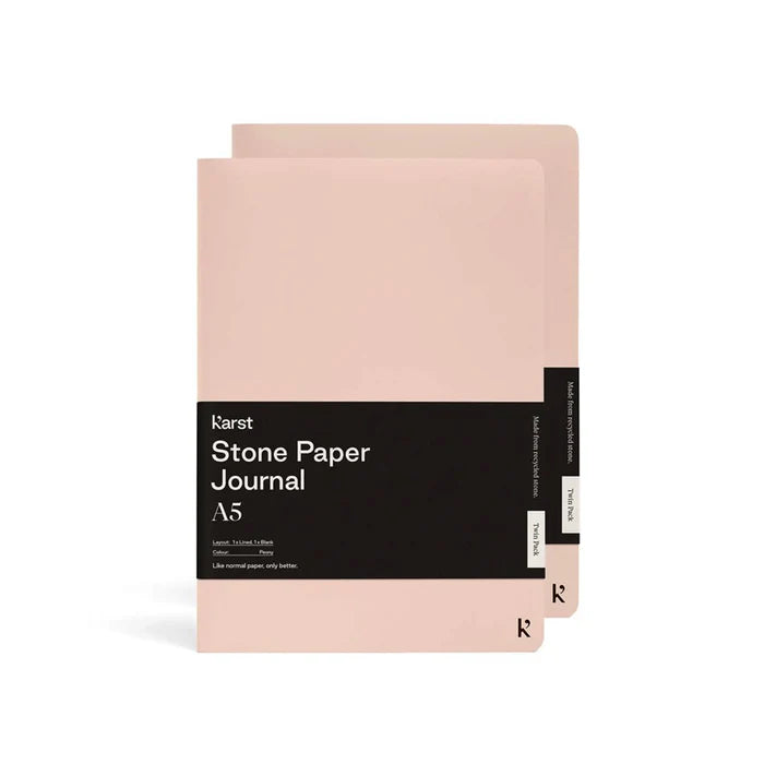 Karst A5 Softcover Daily Journal Twin Pack - Peony