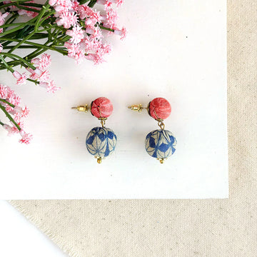 Kantha Betty Drop Post Earrings