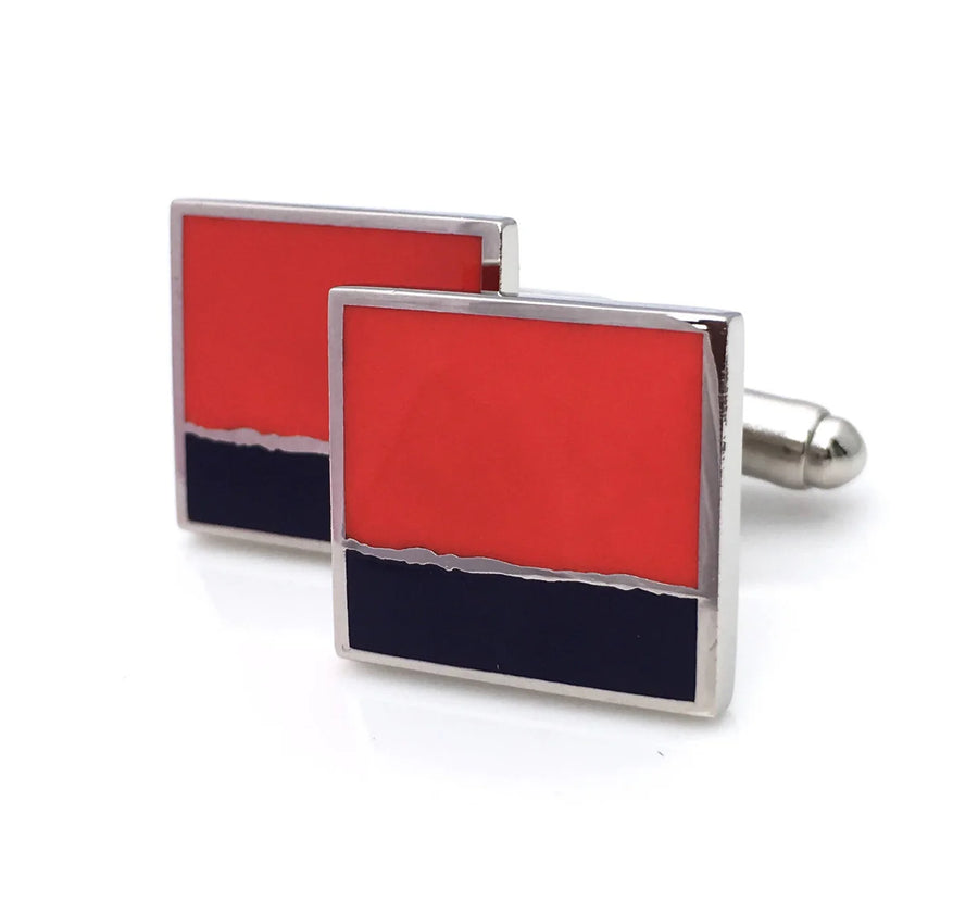 Modernism Cufflinks Orange/Navy