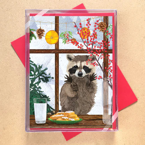 Hearth Raccoon Holiday Cards