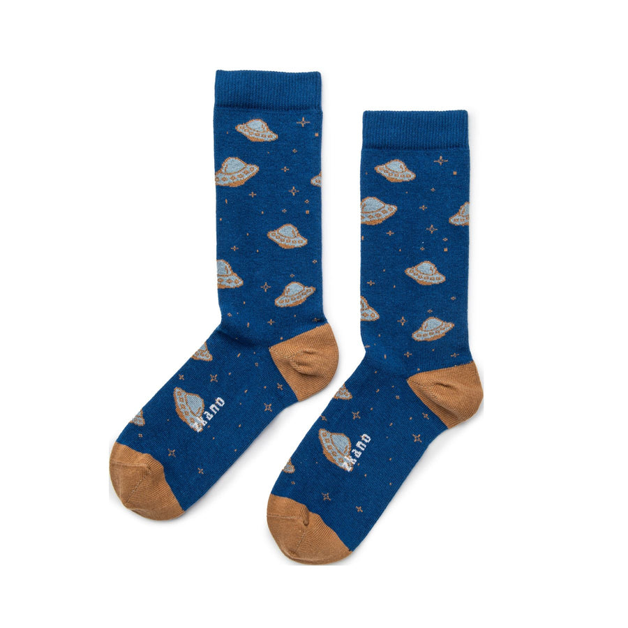 Zkano Beam Me Up Men's Crew Socks Deep Blue