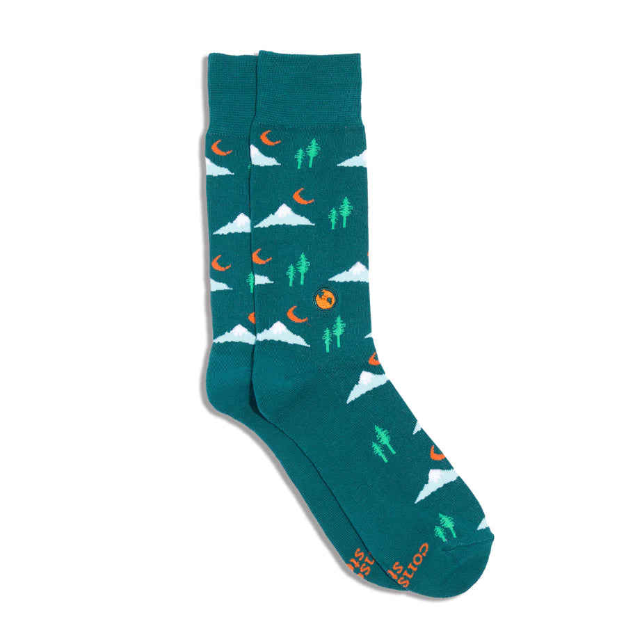 Support Space Exploration Socks: Distant Galaxies SMALL Teal