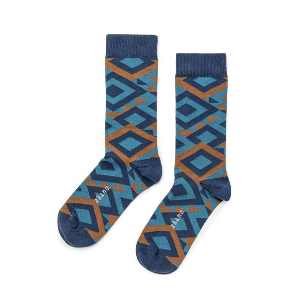 Zkano Southwest Men's Crew Socks Teal