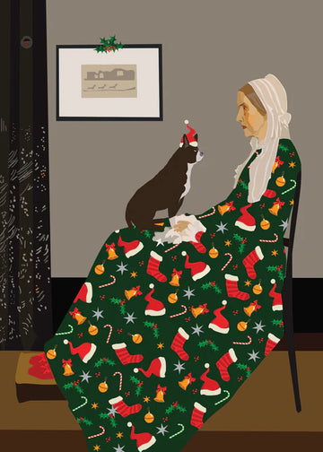 Arrangement with Pup Holiday Cards