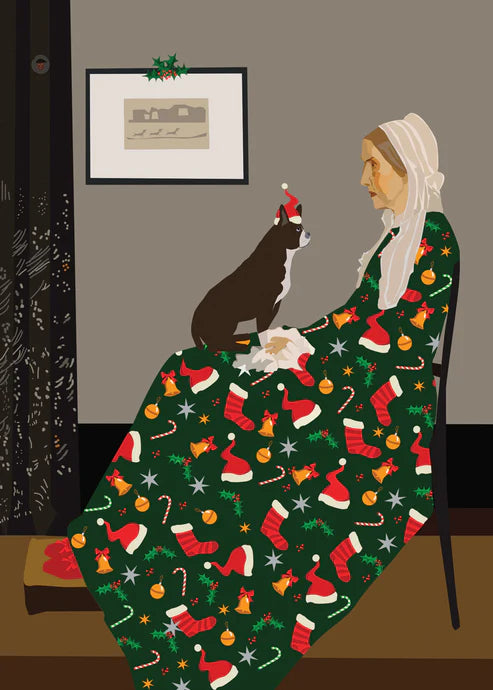 Arrangement with Pup Holiday Cards