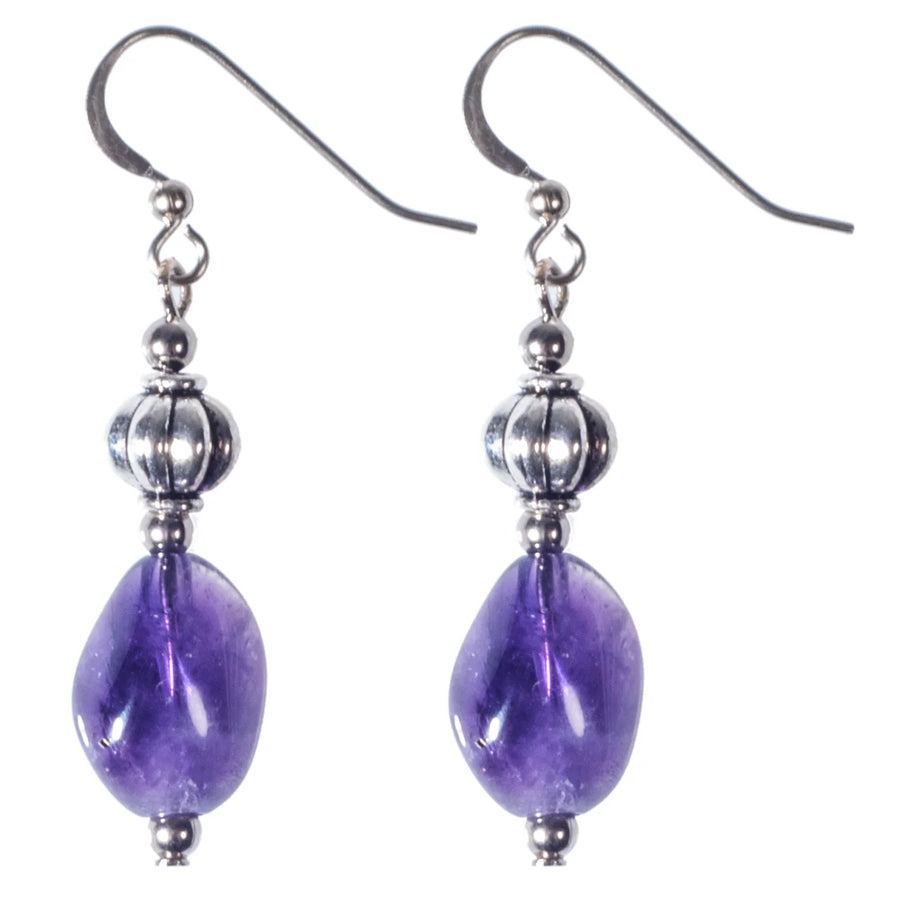Amethyst Nugget Earrings