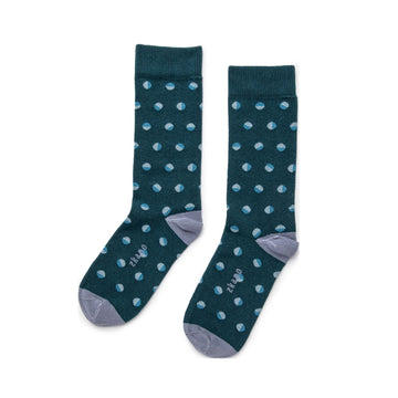 Zkano Retro Dots Men's Crew Socks Evergreen