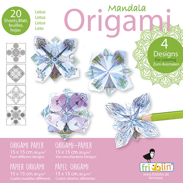 Mandala Coloring Origami - Lotus