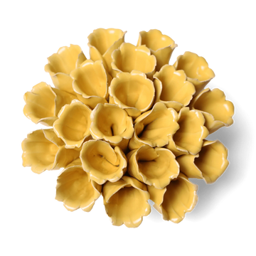 Ceramic Flower Wall Art Collection 5 Polyp Yellow Medium