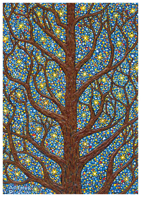 Starry Tree Foil Holiday Cards