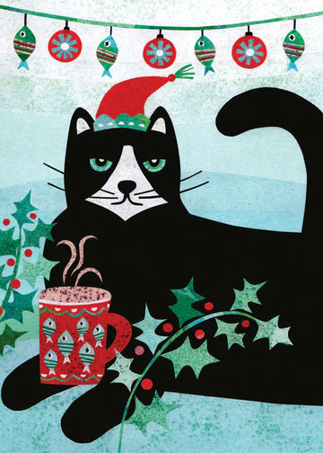 Surly Tuxedo Cat Holiday Cards
