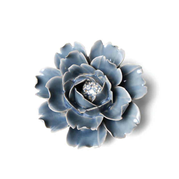 Ceramic Flower Wall Art Collection 13 Blue Rose