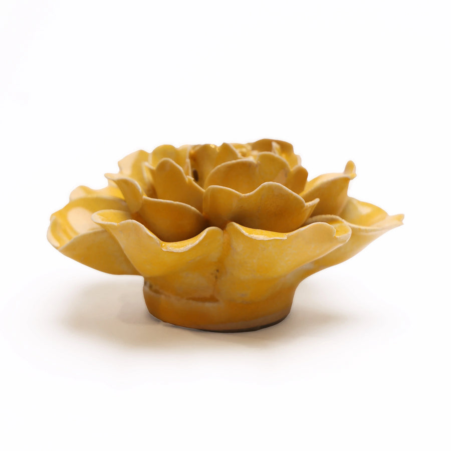 Ceramic Flower Wall Art Collection 13 Yellow Rose