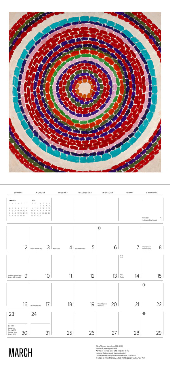 Alma Thomas 2025 Wall Calendar